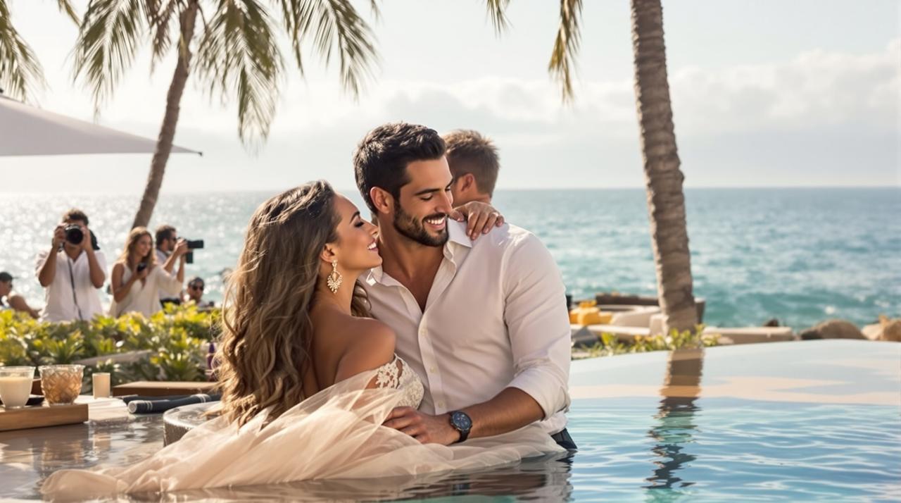 某女星被曝与富商秘密交往三年，两人同框照片首次曝光